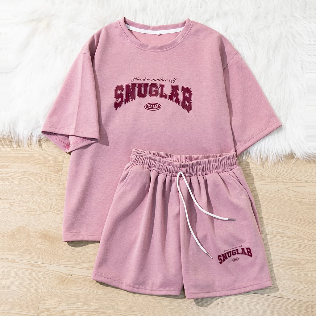 Set Bộ Đồ Nữ SNUGLAB - MaylinhShop - Thích hợp Mặc Ở Nhà Form Rộng Chất cotton Mềm Mại Co Giãn