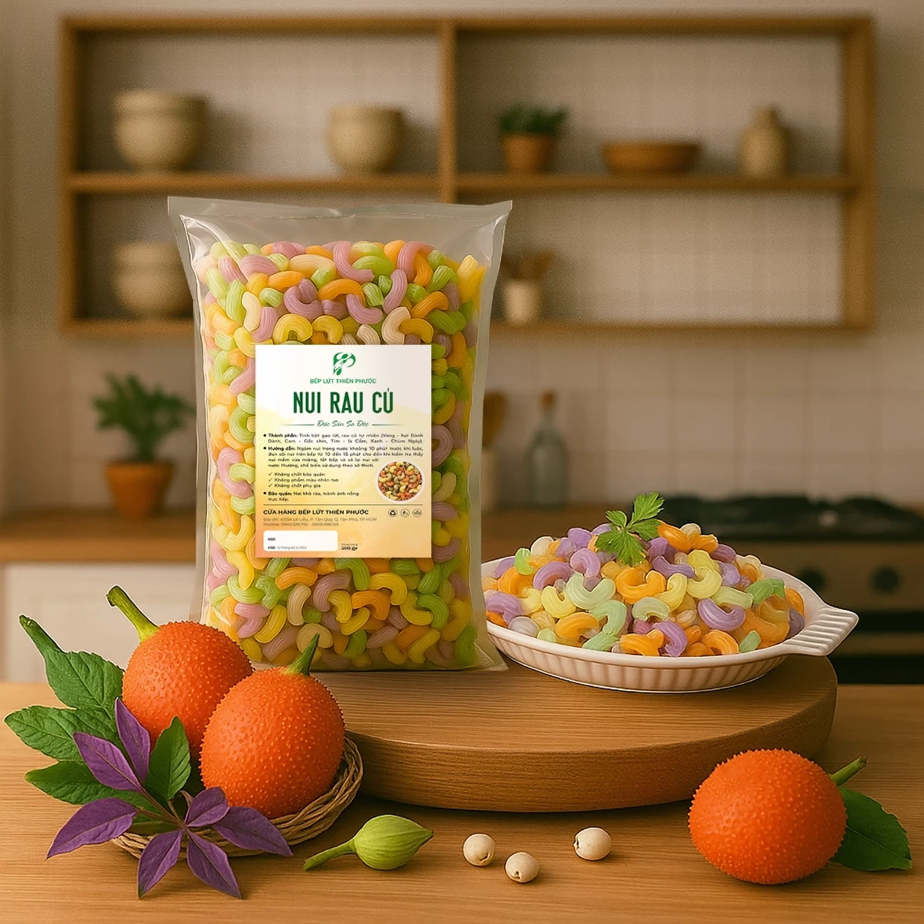Nui Rau Củ Ngũ Sắc Thiên Phước (Loại Ngon) 500GR Hỗ Trợ Ăn Kiêng Eatclean, Ăn Dặm Cho Bé