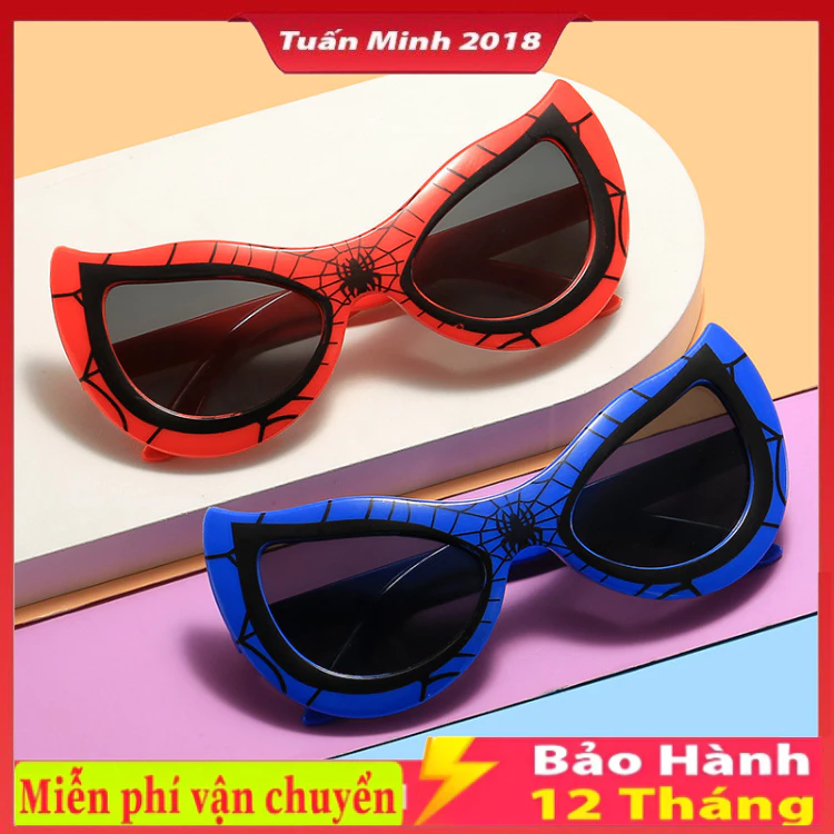 Kính râm họa tiết người nhện, kính râm chống tia UV dành cho trẻ em từ 2 đến 8 tuổi