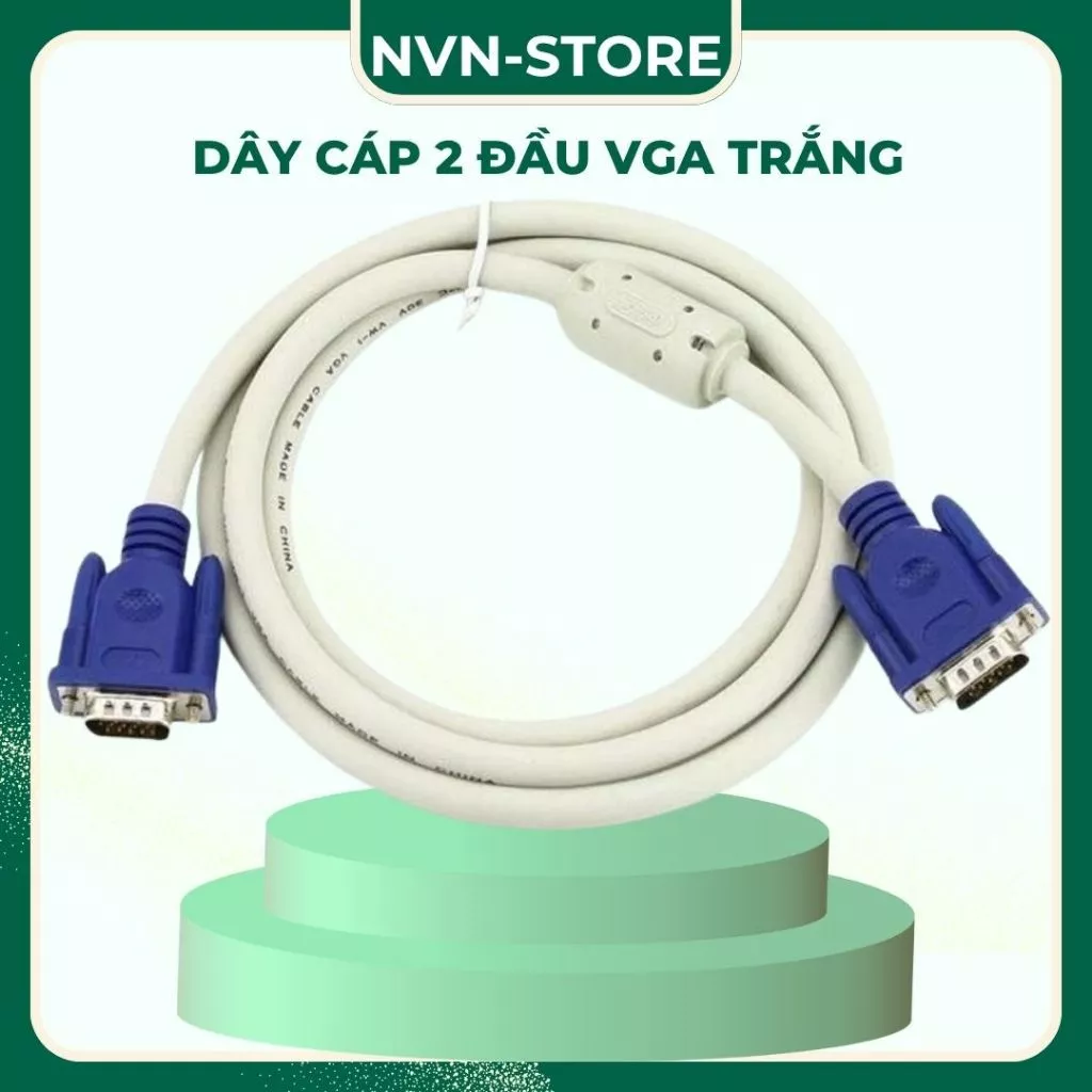 DÂY CAP VGA Trắng dài 1,5M , 3M, 5M, 10M, 20M