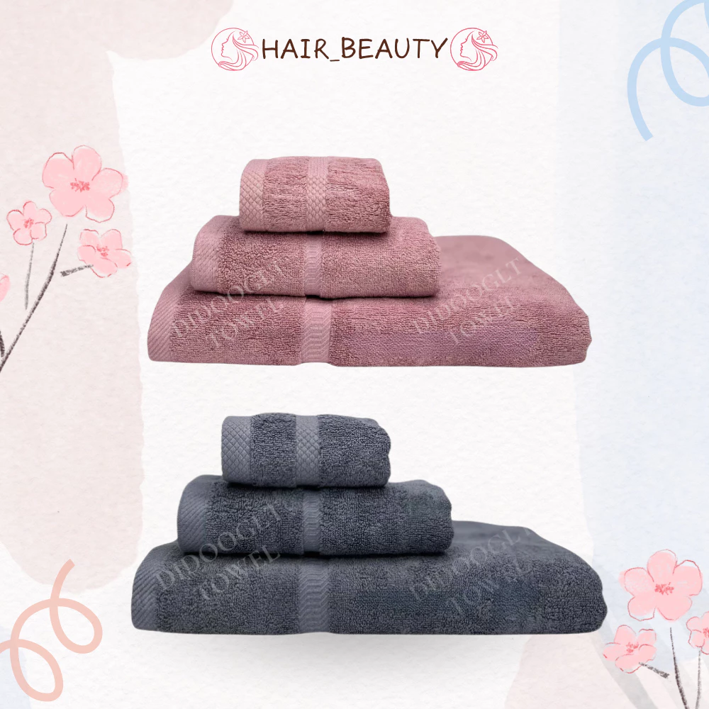 Khăn Tắm, Khăn Gội, Khăn Mặt DIDOOGLT Cao Cấp 100% Cotton Chất Liệu Mềm Mại Thấm Hút Không Đổ Lông