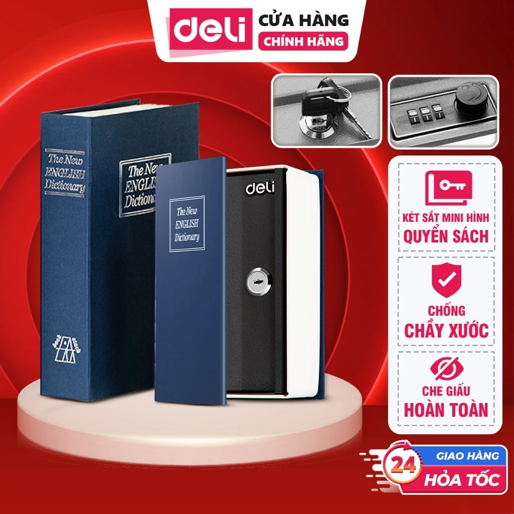 Hộp Đựng Tiền Dạng Cuộn Sách Két Sắt Làm Trang Trí Decor Bảo Vệ Tài Sản An Toàn Bảo Mật Cho Gia Đình