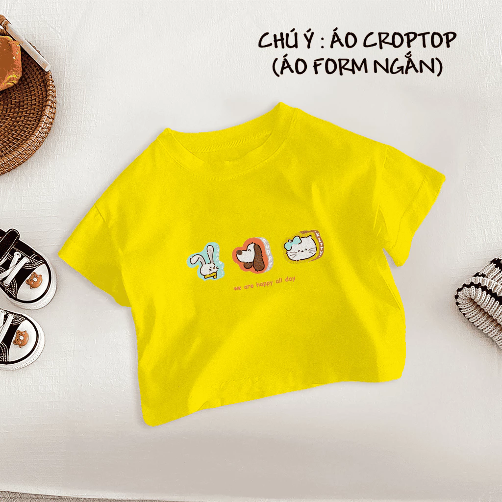 Áo thun CROPTOP bé gái, áo CROPTOP bé gái Elio từ 10kg đến 30kg CROPTOP78