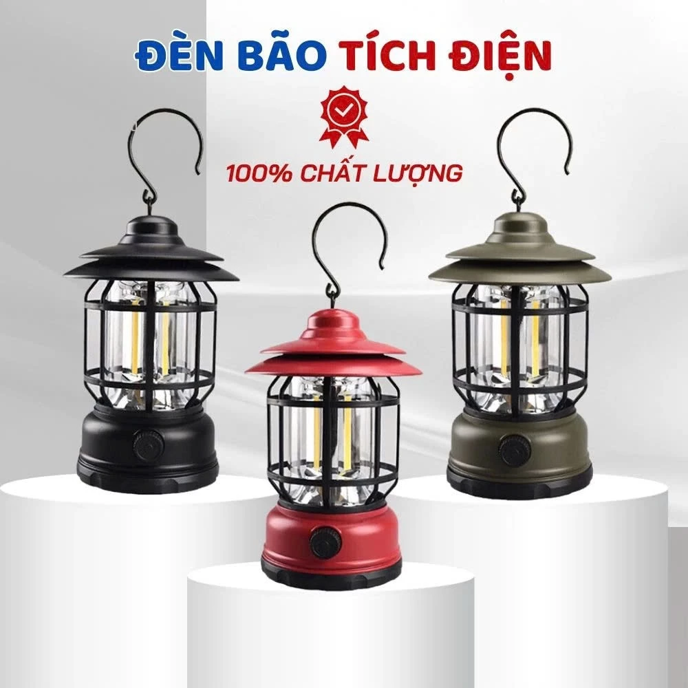 Đèn Cắm Trại, Dã Ngoại Công Suất 5W Tích Điện Siêu Tiện Lợi - Ánh Sáng Vàng Trang Trí
