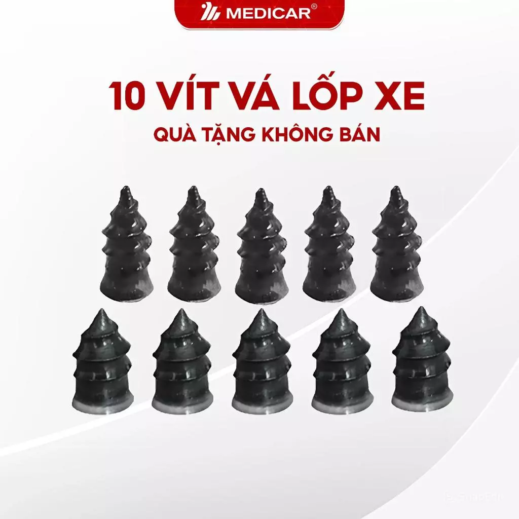 [Quà tặng không bán] Combo 10 Vít Vá Lốp Xe Ô Tô MEDICAR Chuyên Dụng