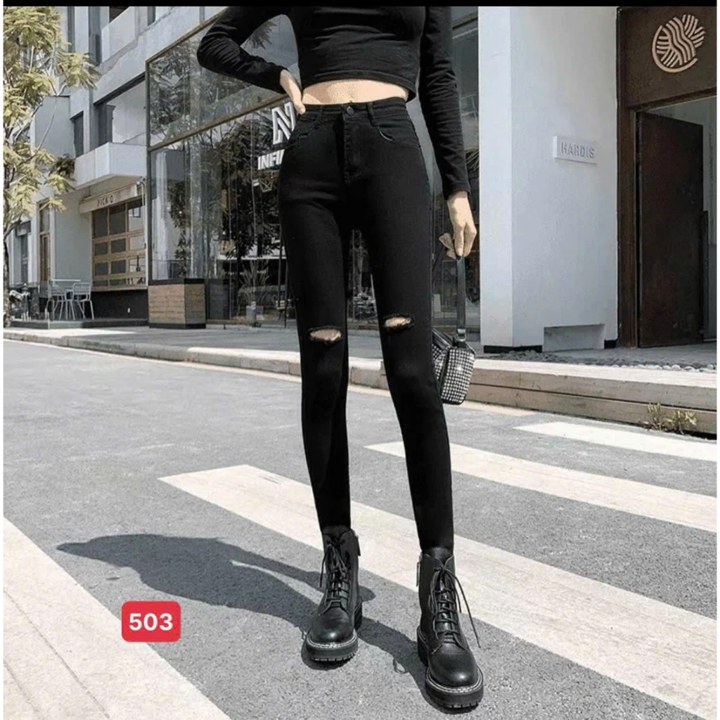 Quần Jean Nữ Lưng Cao 💖FREESHIP💖 Quần Bò Nữ Co Giãn Thời trang Chuẩn Hàng Shop Lady Fashion - QJNU4