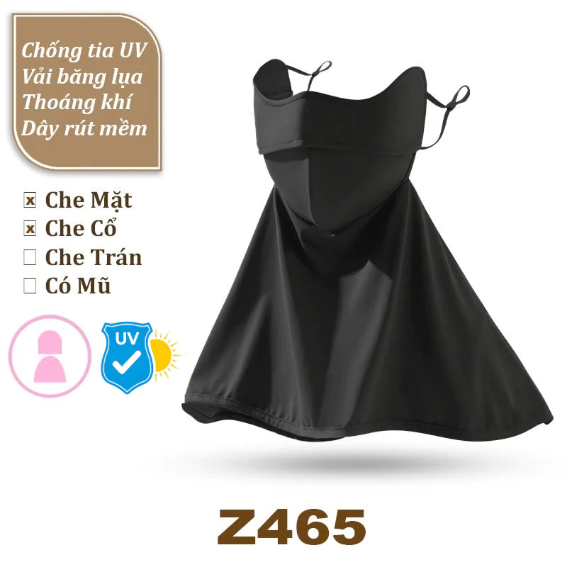 Khẩu Trang Vải Chống Tia Che Cổ Vai Có GỌNG Co Giãn 5D ( Khẩu Trang Nữ Thun Lạnh Kháng Khuẩn )
