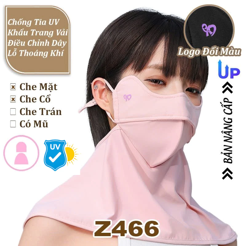 Khẩu Trang Chống Tia Che Cổ 5D Có GỌNG Thoáng Khí ( Khẩu Trang Vải Băng Lụa Dây Rút Điều Chỉnh )