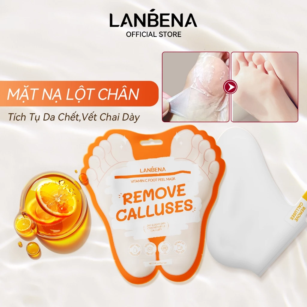 LANBENA Mặt Nạ Chân (40g) -Dưỡng Da Chân Lột Chân  Tẩy Da Chết Chân Spa Ủ Chân Tẩy Da Chết để loại bỏ vết chai Foot Care