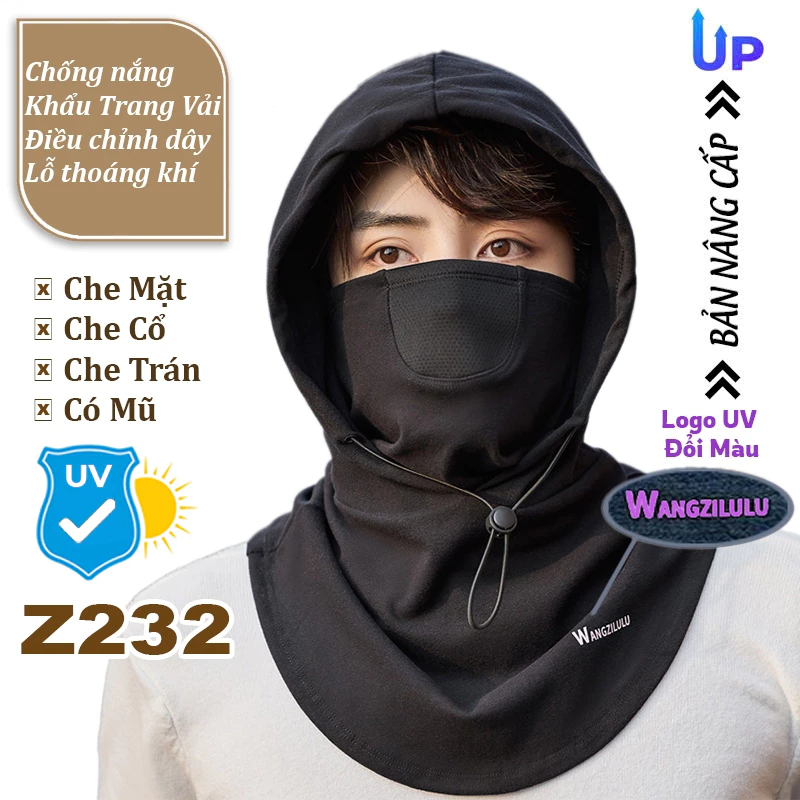 Bịt Mặt Chống Nắng Nam Khăn Ống Đa Năng Đi Phượt ( Khẩu Trang Trùm Đầu Full Kín Vải Dày Logo Đổi Màu )
