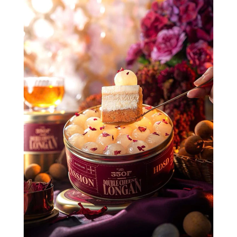 SG - SẴN GIAO LIỀN - Bánh The 350F DOUBLE CHEESE LONGAN - Nhãn Nhàie