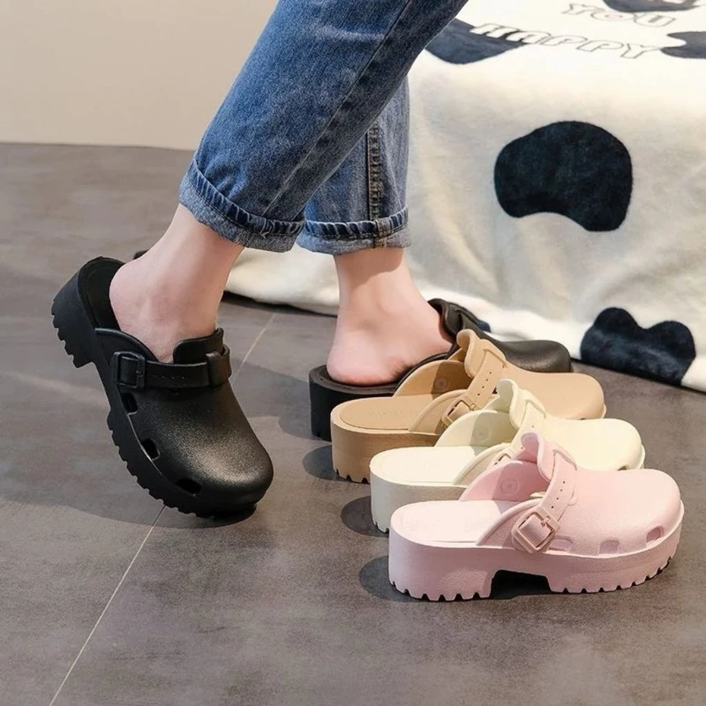Dép Sục Đế Xuồng Đế Răng Cưa Cao 5cm Thời trang