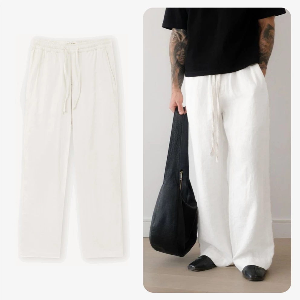 Quần Suông Ống Rộng Nam Nữ Vải Linen Unisex Dài Phom Relax Thoáng Mát Thoải Mái Thời Trang Cao Cấp D26