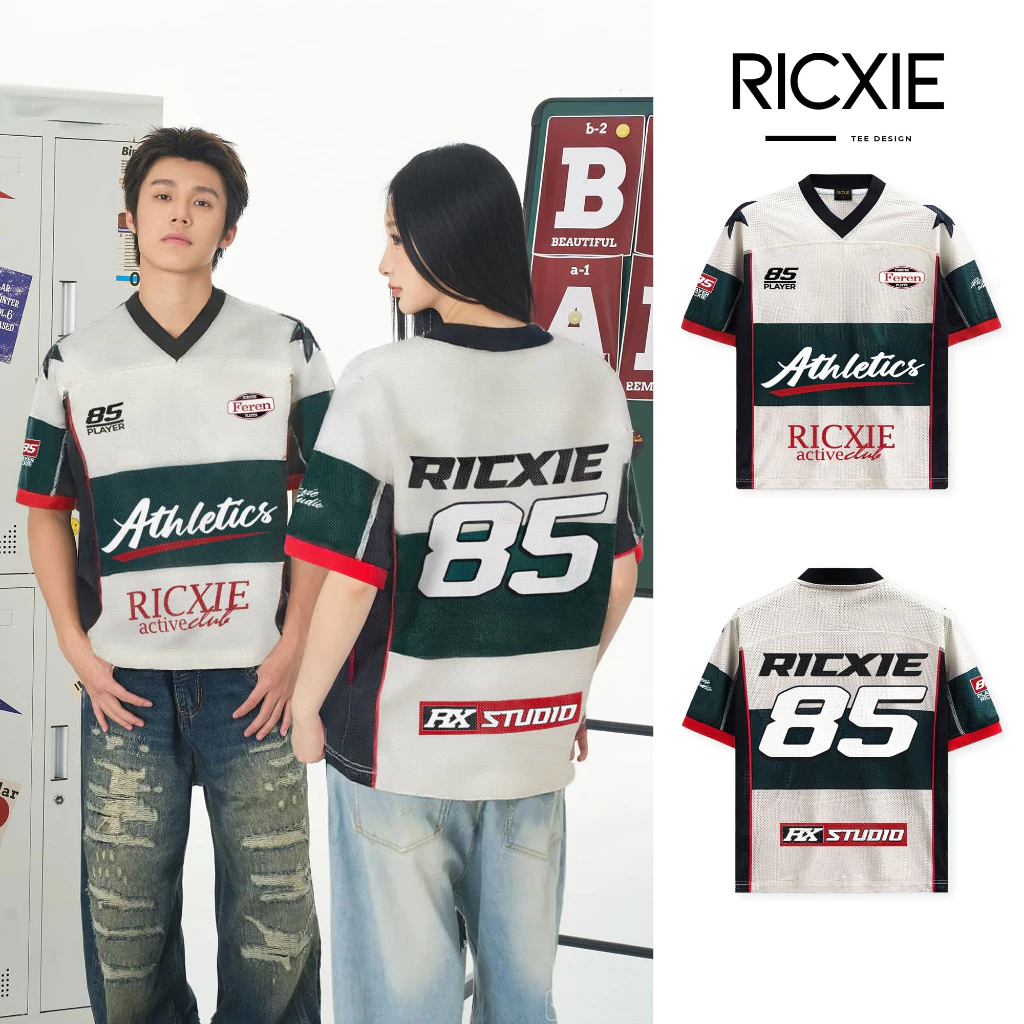 Áo Jersey Boxy Thể Thao Ricxie Athletics Số 85 - Top Sport Áo Unisex Nam Nữ