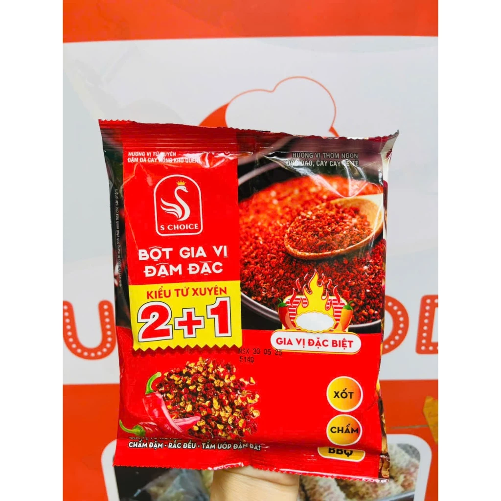 Bột ớt tê cay 2 +1 kiểu tứ xuyên, hàng Việt Nam, bột ớt chấm lạp xưởng, rắc nướng