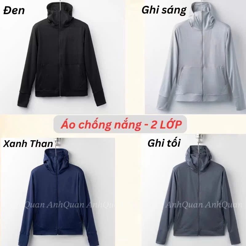 Áo Khoác Chống Nắng Nam Nữ 2 Lớp Vải Thông Hơi Dày Dặn,Co Giãn,Thoáng Mát,Chống Tia UV Cực Tốt Và Hiệu Quả-AKC