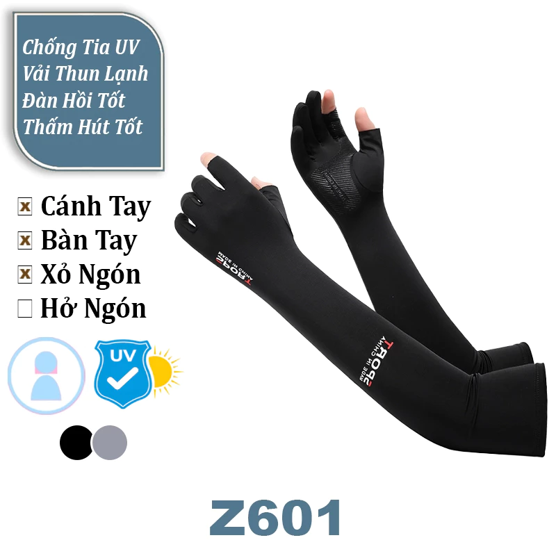 Ống Tay Chống Nắng Nam Hở Ngón Thun Lạnh Thoáng Khí ( Găng Tay Đa Năng Chống Thời Trang Cao Cấp )