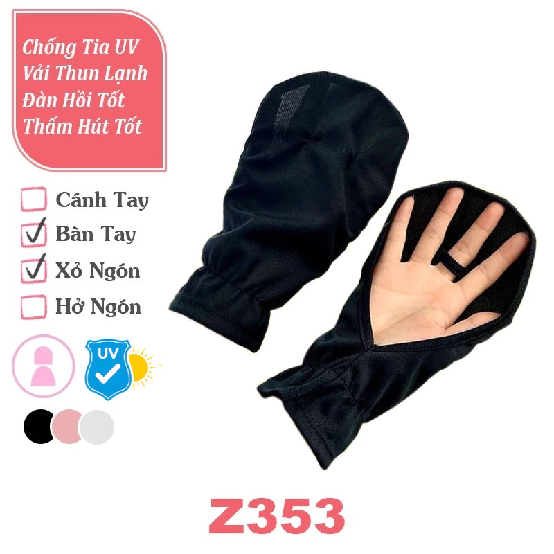 Bao Tay Chống Nắng Xỏ Ngón Che Bàn Tay Cảm Ứng Điện Thoại Vải Thoáng Khí ( Găng Tay Lái Xe Tiện Lợi Tản Nhiệt Tốt )