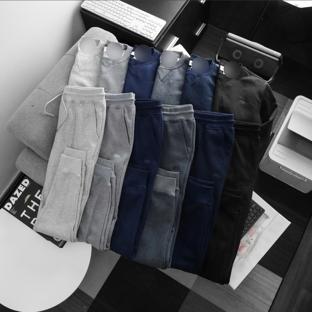 Bộ Nỉ Cotton Thu Đông Form Unisex , Set Đồ Bộ Nam Nữ, Bigsize ( 50kg - 115kg ) - 3bros