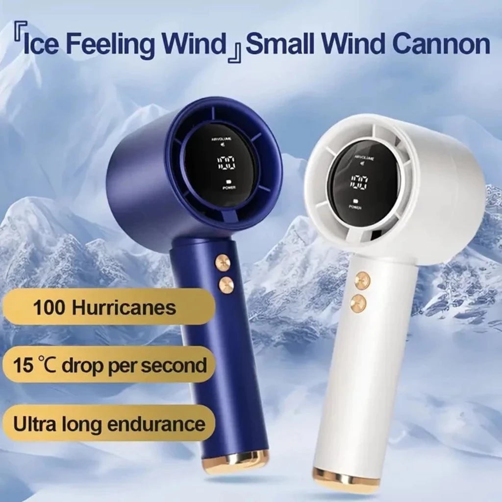 Quạt cầm tay mini DIDOOGLT tích điện 5 cấp độ dung lượng pin khủng có màn hình LED hiển thị
