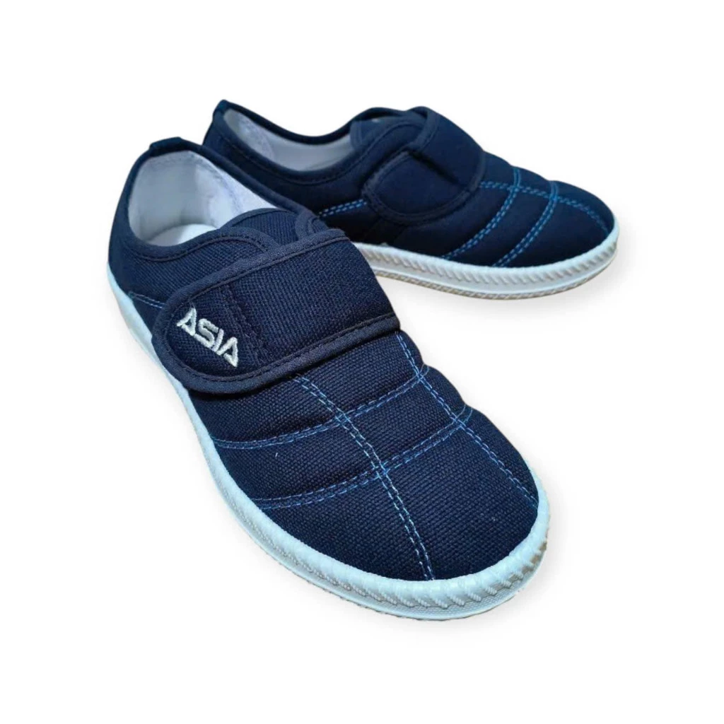 Giày Bata Asia M09 xé dán thể dục thể thao bảo hộ lao động máu xanh đen . Giày Vải Asia M09X