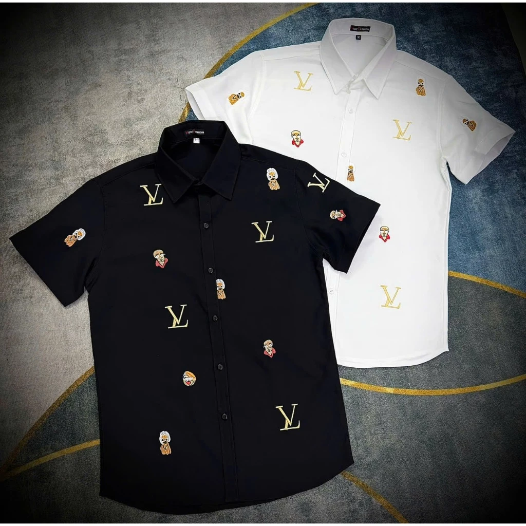Áo sơ mi nam boy phố dài tay phối sọc viền tay chất vải thun lạnh mẫu mới BOUTIQUE_MENSWEAR