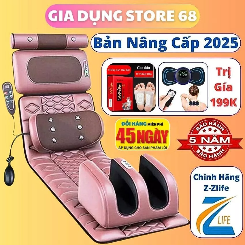 Đệm Massage Toàn Thân Z30 Nâng Cấp 2025, Máy Massage Và Chườm Ấm Đa Năng Cho Sức Khỏe Tại Nhà.