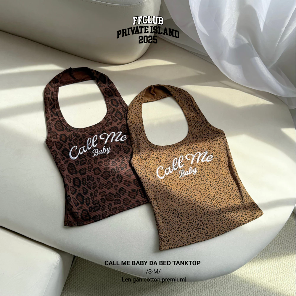 TANKTOP LOGO THÊU CALLME BABY DA BEO FFCLUB MIX