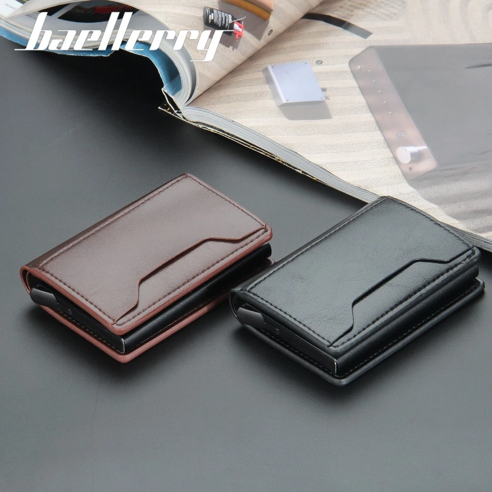 Ví Đựng Thẻ RFID Mini Hộp nhôm chống từ, chống trộm Thiết kế tự động nhả thẻ hiện đại phong cách tối giản KT: 10x7x2cm