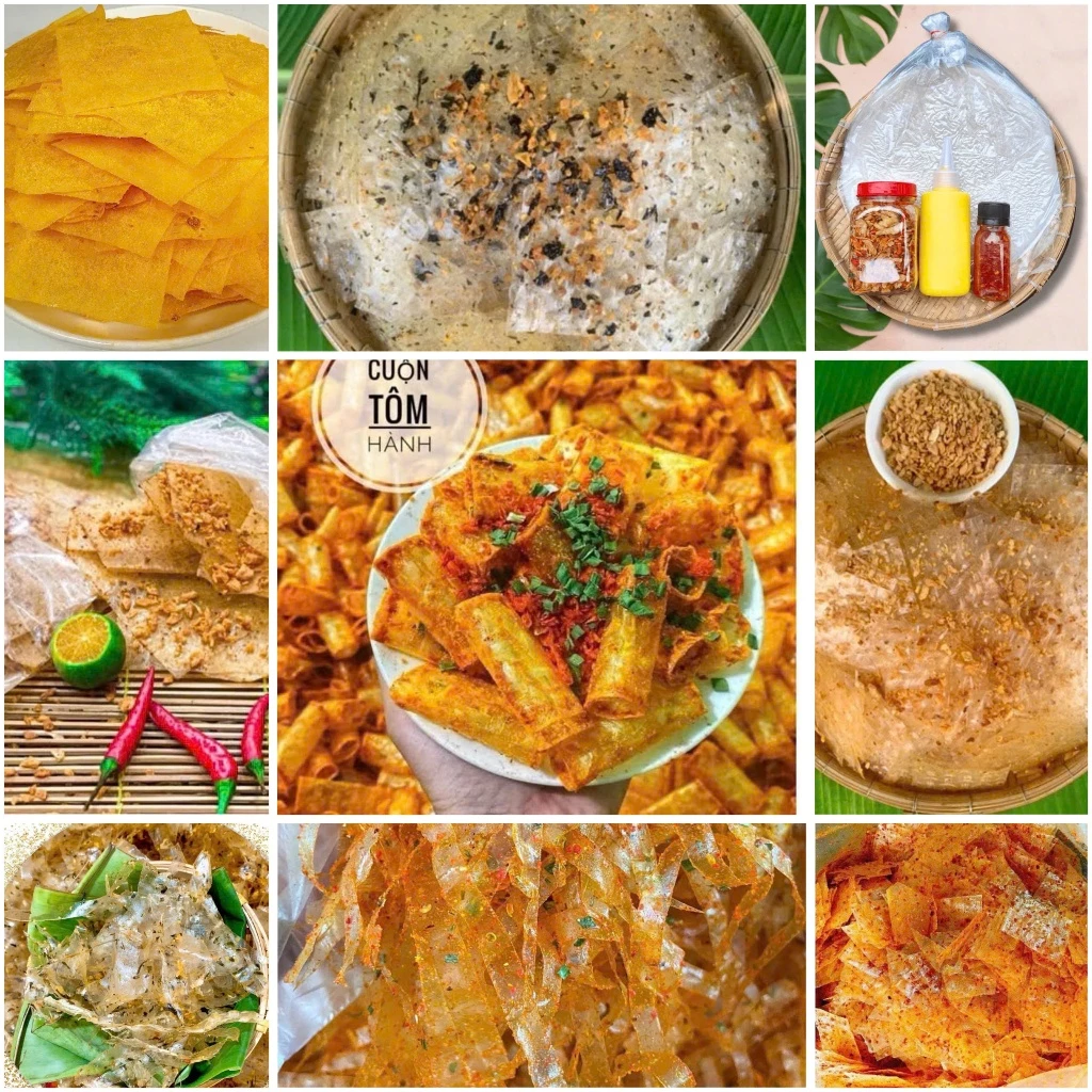 SÉT BÁNH TRÁNG MUỐI TỎI XIKE ,SATE ,TẮC ,PHOMAI,VỊ BÒ GÀ THẬP CẨM BƠ  NHIỀU VỊ SIÊU NGON