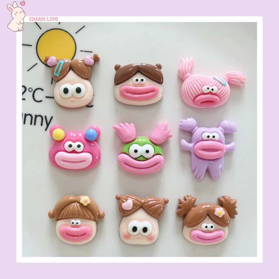 🧸Charm Mặt Hề Hoạt Hình – Phụ Kiện DIY Trang Trí Điện Thoại, Nón Bảo Hiểm,...