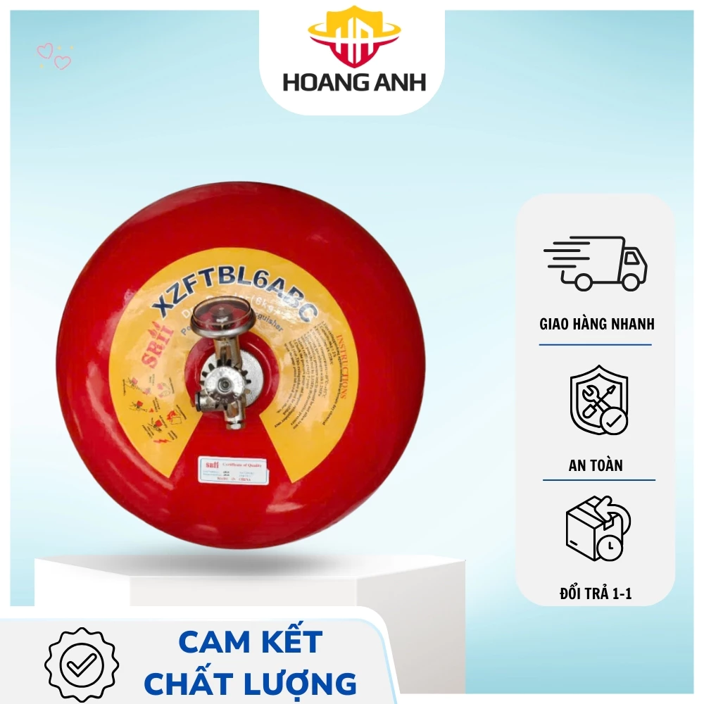 Bình cầu chữa cháy tự động - Quả cầu chữa cháy tự động XZFTBT6 chữa cháy ABC, hàng Việt Nam chất lượng cao