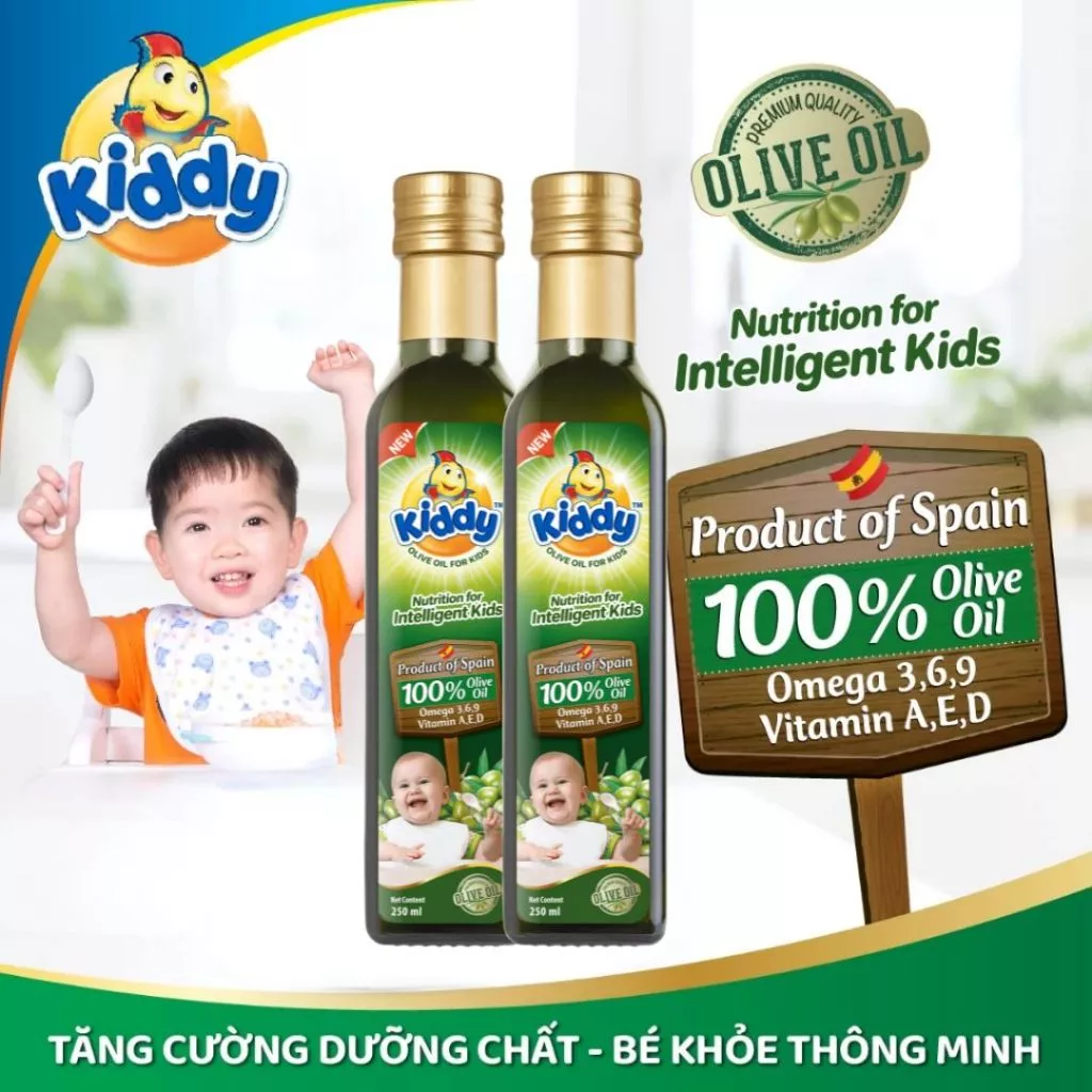 [LS] Combo 2 Dầu Ô-Liu dinh dưỡng cho trẻ em nhãn hiệu Kiddy 250ml