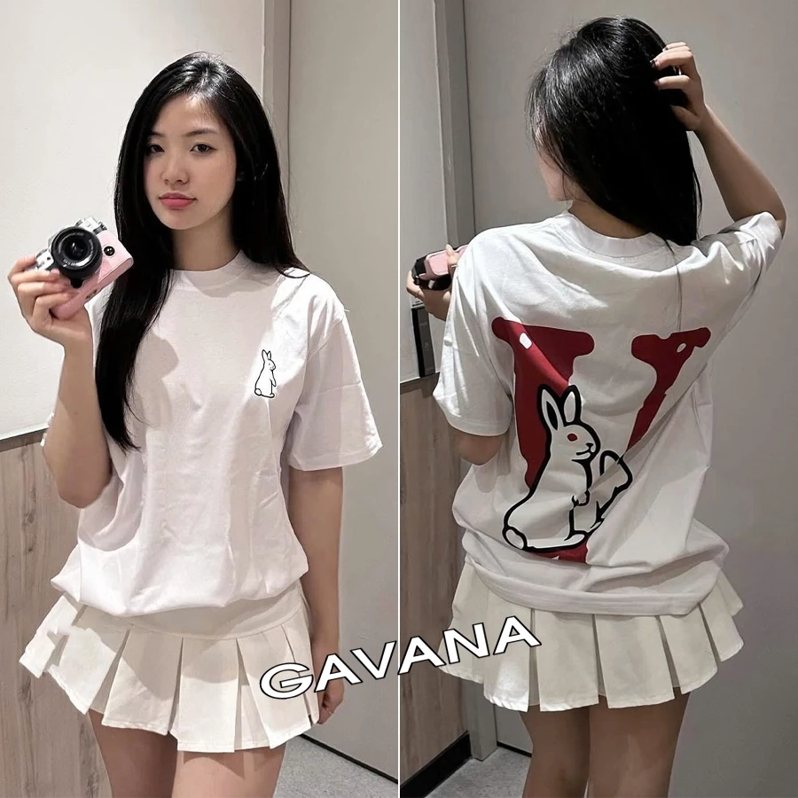 Áo Thun Nam Nữ Hình In CON THỎ Dễ Thương Form Rộng Tay Lỡ Vải Cotton 2 chiều Full Tag Chuẩn, Áo Phông Form Rộng Hot