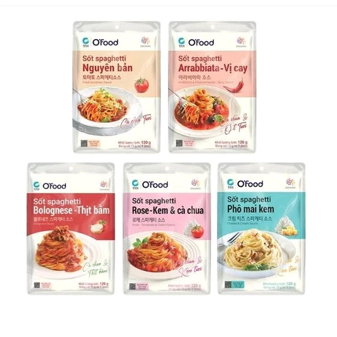 Combo 5 gói sốt mỳ Ý Spaghetti OFood vị chuẩn Ý (gói 120g)