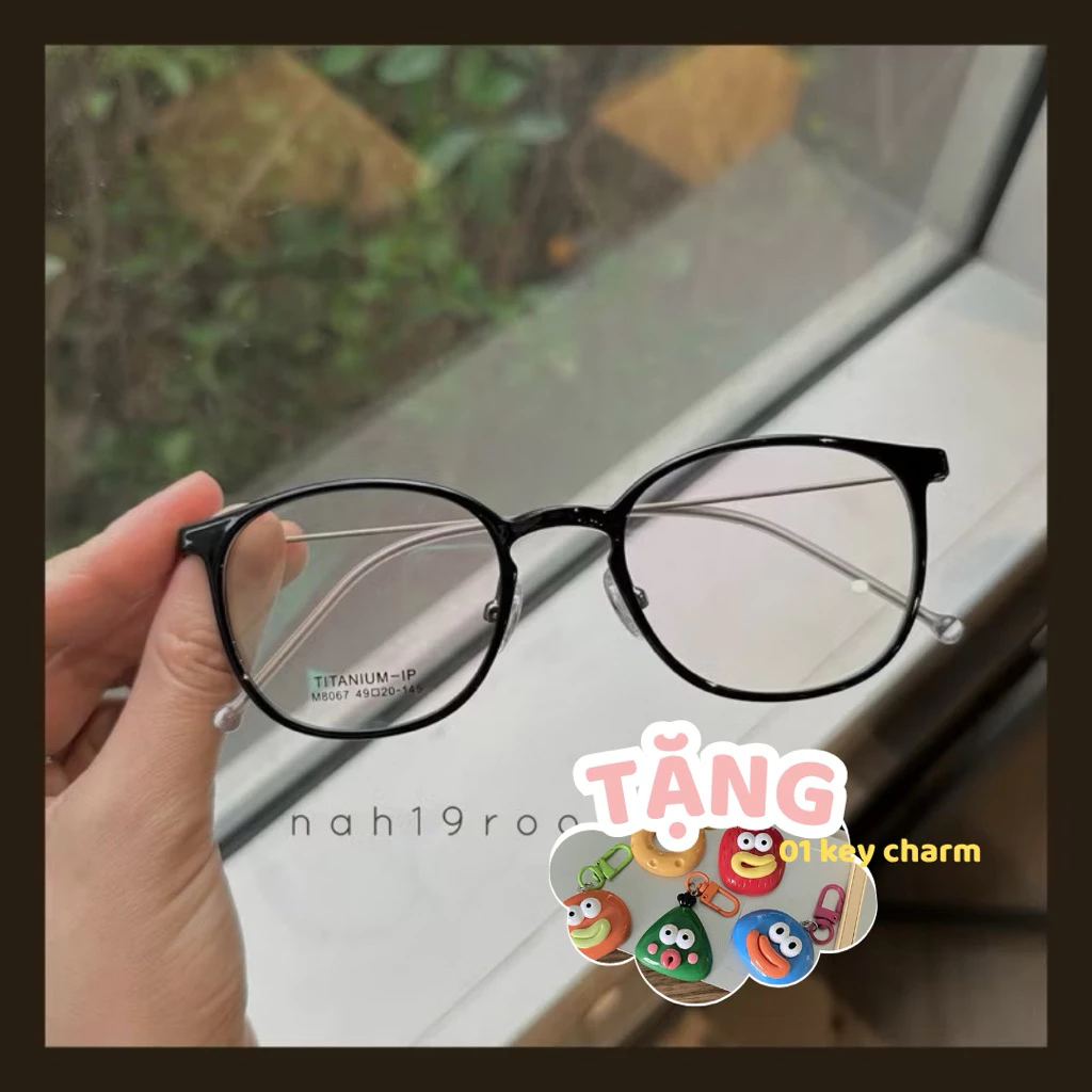 Kính mắt không độ nhựa dẻo Titanium siêu nhẹ cao cấp 8067