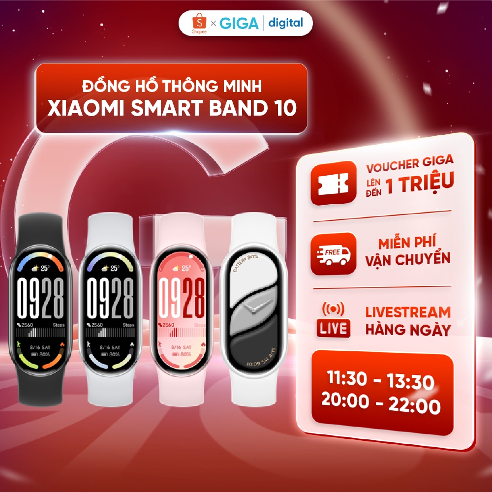 Đồng hồ thông minh Xiaomi Smart Band 10/ Band 11 - Màn hình Amoled 1.72"…