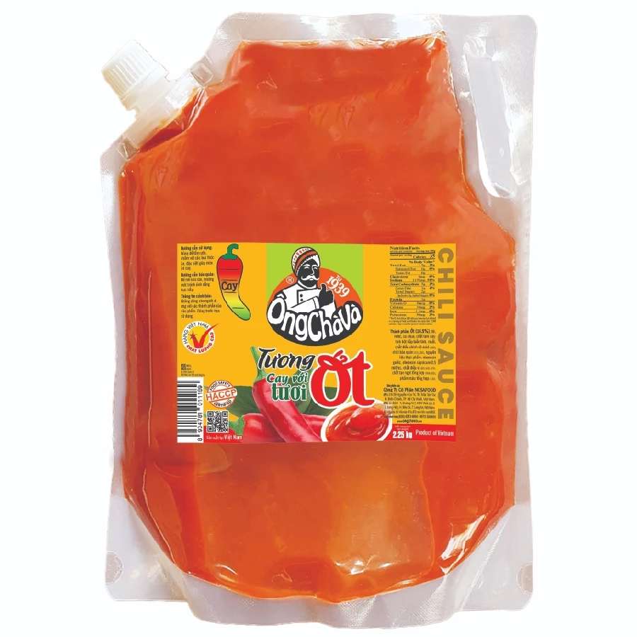 Tương Ớt Refill thương hiệu Ông Chà Và 2.25kg - Hàng Chính Hãng