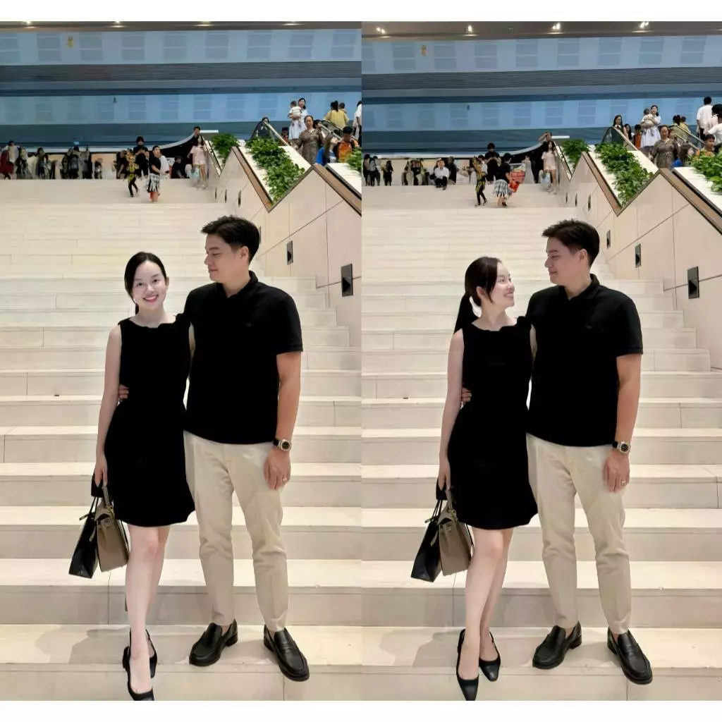 Váy Váy kate MOFT hoa ngực & Guốc MOTF 3p mũi da - ALISA