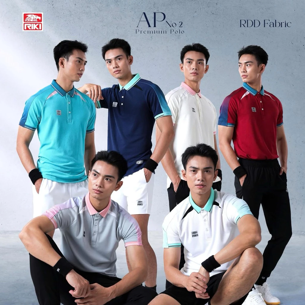 Áo polo RIKI APno2 cực xịn chơi cầu lông, pickleball, đi chơi, du lịch.. chất liệu thoáng mát, bền màu, lên phom chuẩn