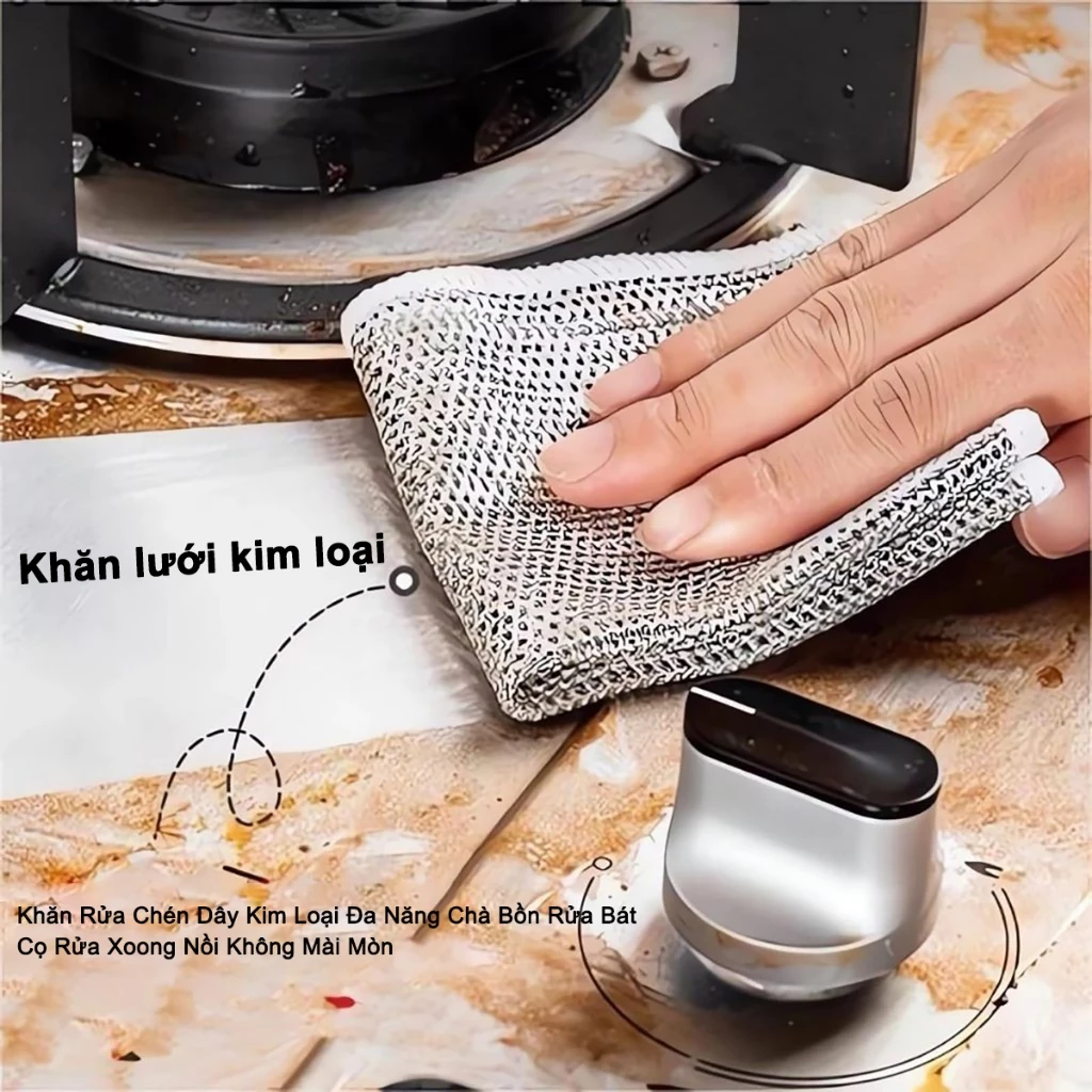 khăn rửa chén dây kim loại -cọ xoong