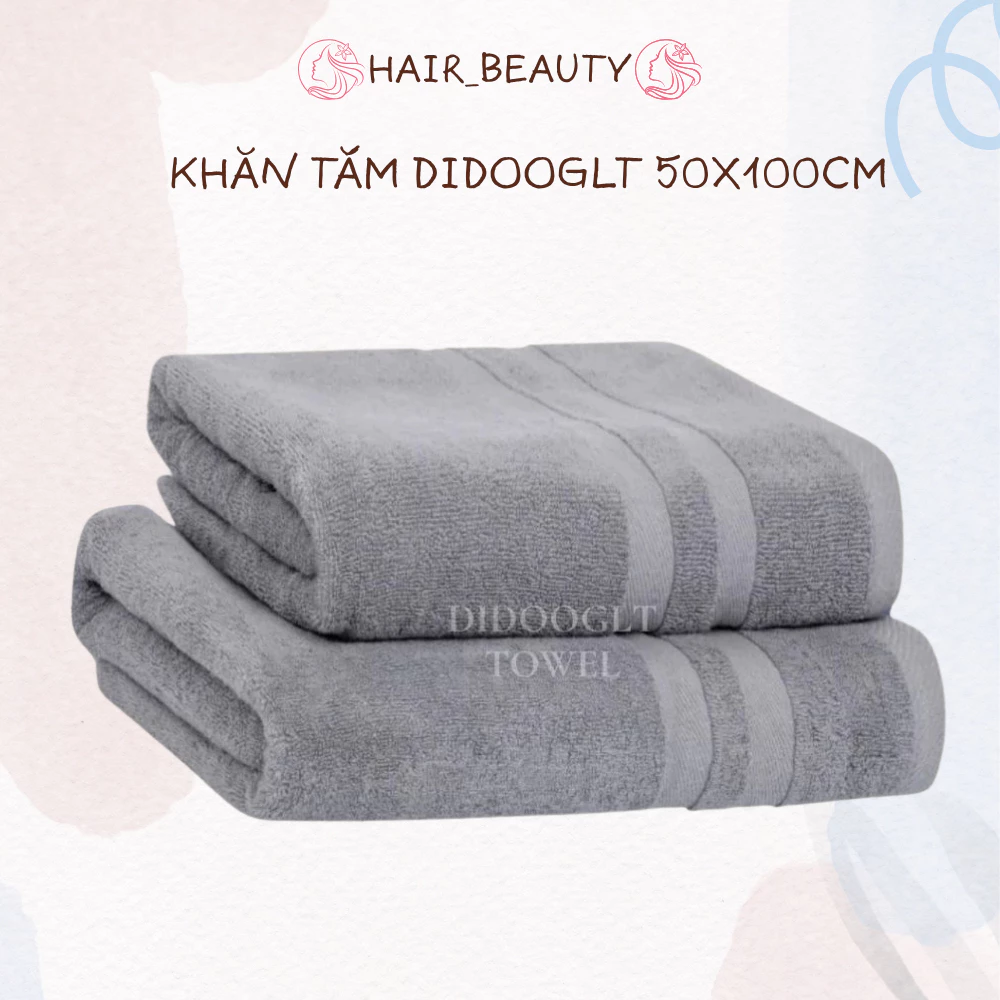 Khăn Tắm DIDOOGLT 50X100cm Cao Cấp Mềm Mại - Khăn Tắm Cotton 100% Không Phai Màu