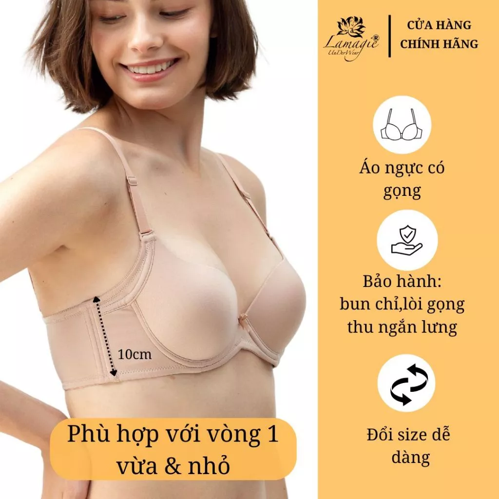 Áo Ngực Mặc Áo Dài A-89 | Nâng Ngực Tự Nhiên – Che Mỡ Nách – Không Lộ Viền | Lamagie Chính Hãng