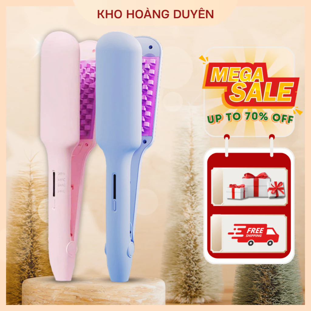 Máy Dập Phồng Chân Vuông, Máy bấm phồng, Máy Dập Xù Chân Tóc Răng Vuông 4 Mức Nhiệt _DP4