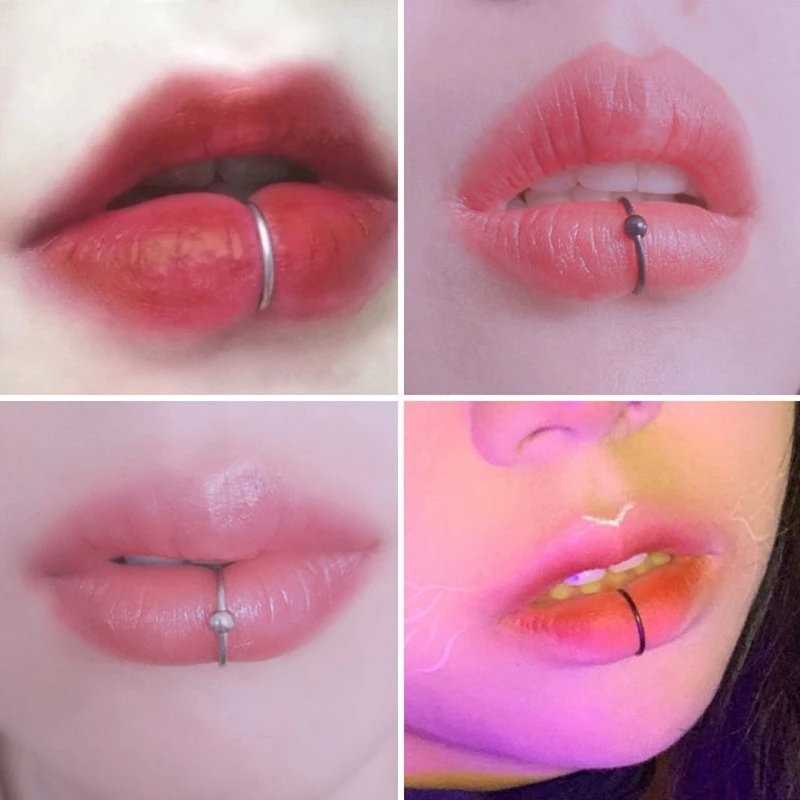 Balltest🎨khuyên môi mũi tai không cần xỏ lổ