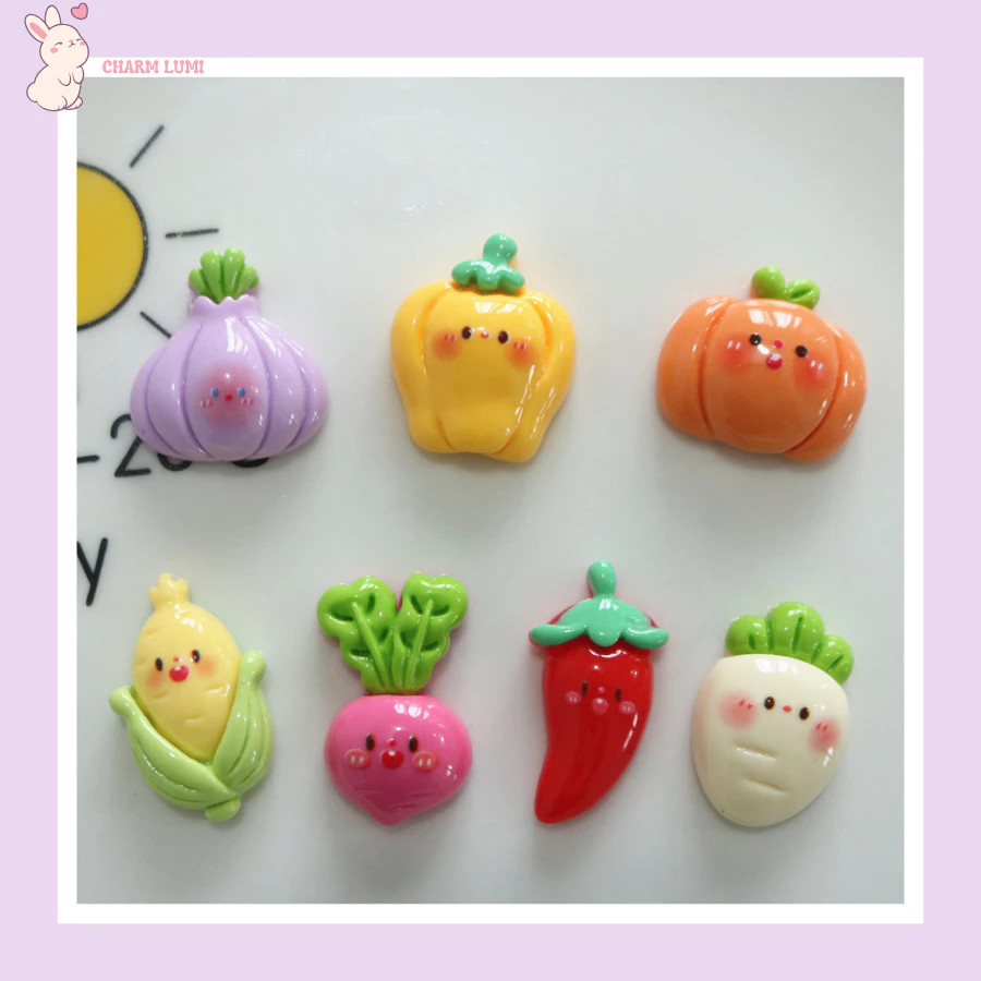 🥕Charm Rau Củ Mini - Phụ Kiện Trang Trí Handmade DIY, Ốp Lưng Điện Thoại, Nón Bảo Hiểm,...