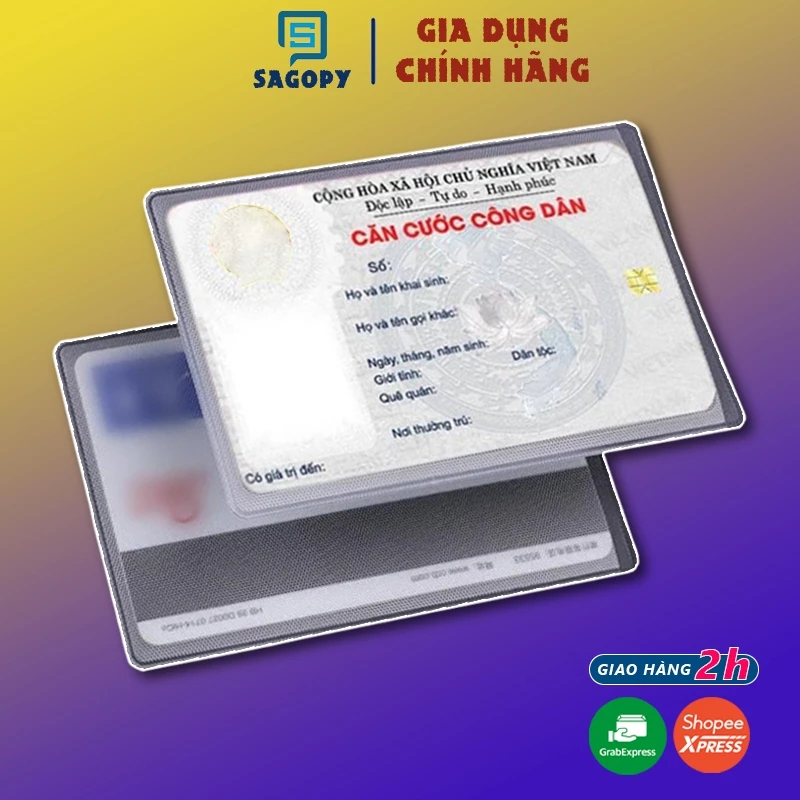 Combo 10 túi, bao bọc đựng thẻ căn cước công dân, atm, bằng lái xe, thẻ học sinh sinh viên S P