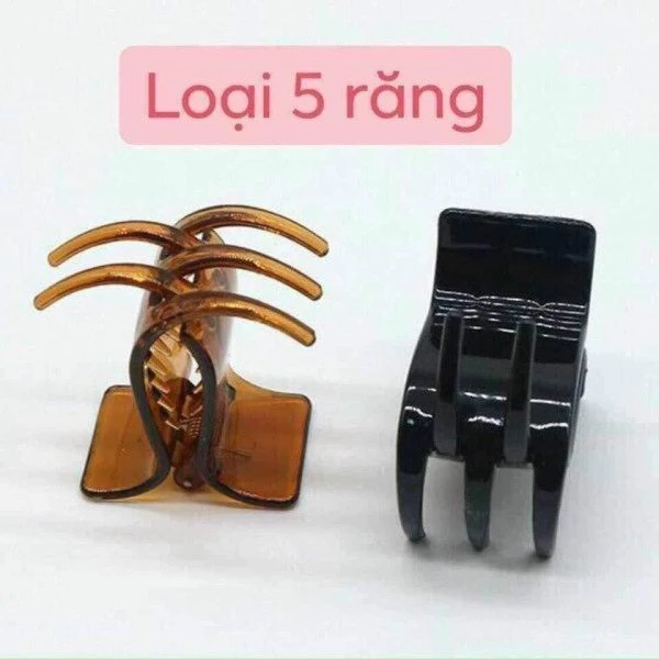 COMBO Vỉ 6 -12 Kẹp Tóc 5 Răng, Kẹp Càng Cua