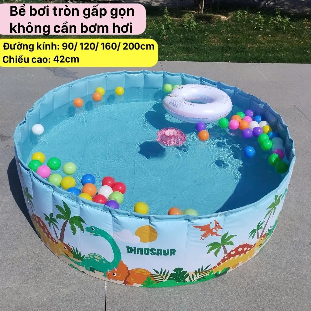 Bể bơi gấp gọn, không cần bơm hơi kích thước lớn 1.6m/ 1.8m/ 2.1m/ 2.6m/ 3m