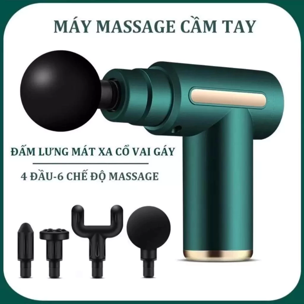 Máy Massage Cầm Tay Mini, Súng Massage Cầm Tay Mini Toàn Thân 6 Cấp Độ Chuyên Sâu Đa Năng